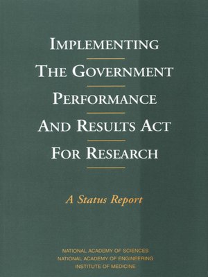 cover image of Implementing the Government Performance and Results Act for Research